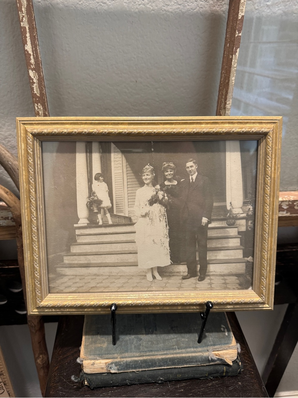 Vintage Gold Black and White Picture Frame